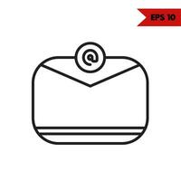 illustration of email line icon vector