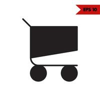 illustration of trolley glyph icon vector