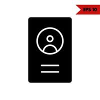 illustration of passport glyph icon vector