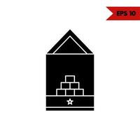 illustration of house glyph icon vector