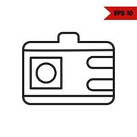 illustration of camera line icon vector