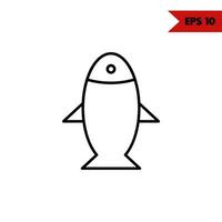 illustration of  fish line icon vector