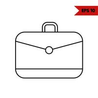 illustration of bag line icon vector