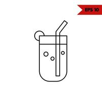 illustration of drink line icon vector