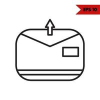 illustration of email line icon vector