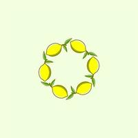 diseño de logotipo de elementos limones vector