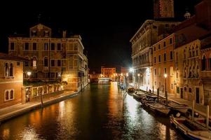 Great canal at night in venice photo
