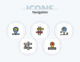 Navigation Line Filled Icon Pack 5 Icon Design. . gps. explore. compass. search vector