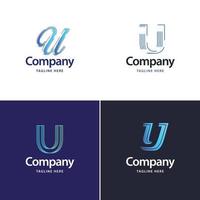 Letter U Big Logo Pack Design Creative Modern logos design for your business vector