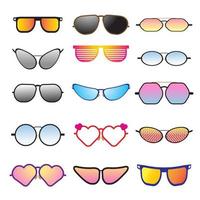 el conjunto de paquetes de moda de gafas de sol imagen vectorial vector