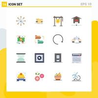 Modern Set of 16 Flat Colors Pictograph of kit devices tech sound instrument Editable Pack of Creative Vector Design Elements