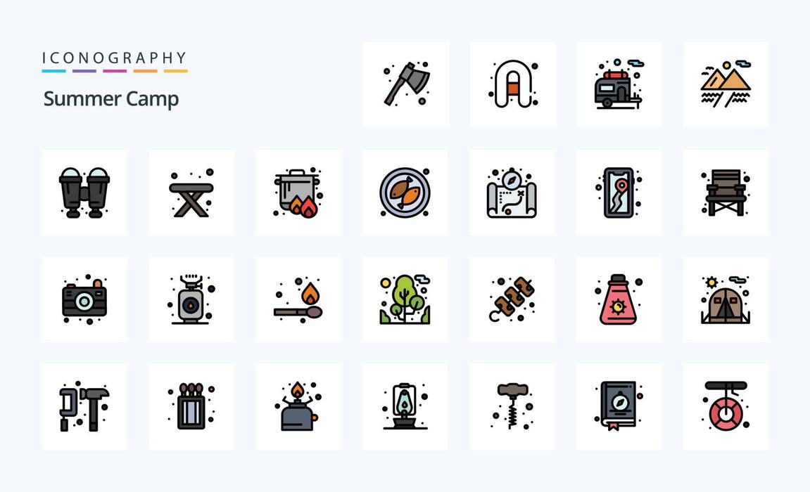 Summer Camp Icons Vector Art, Icons, and Graphics for Free Download