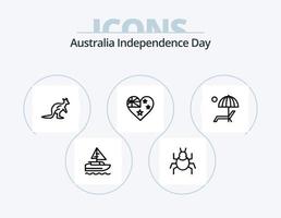 Australia Independence Day Line Icon Pack 5 Icon Design. opera house. culture. australia. citysets. travel vector