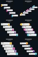 haga que su presentación sea más atractiva con infografías vectoriales y líneas de tiempo vector