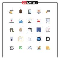 paquete de iconos de vector de stock de 25 signos y símbolos de línea para elementos de diseño de vector editables de gráfico e caja de entrega móvil