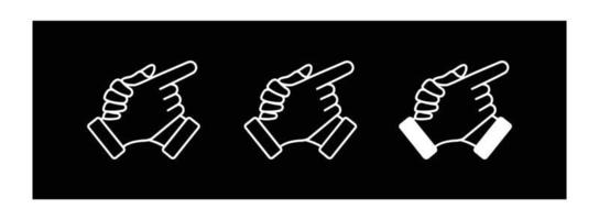 conjunto de iconos de apretón de manos amistoso, icono de apretón de manos de acuerdo comercial en ilustración vectorial de estilo diferente vector