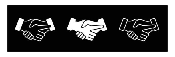 friendly handshake icon  set,Business agreement handshake icon in different style vector illustration