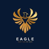 eagle logo golden color concept vector