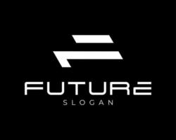 letra f monograma deportes velocidad futurista moderno futuro geométrico mínimo icono vector logo diseño