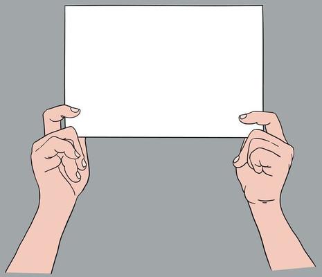 Hand Holding a Blank Paper
