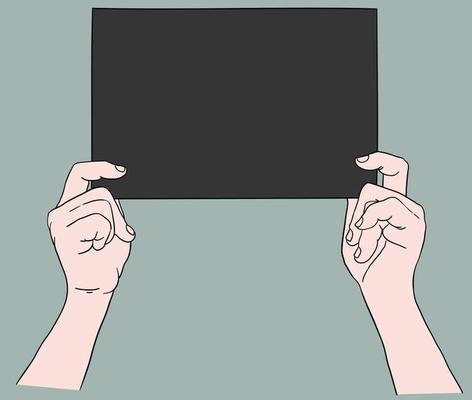 Hand Holding a Blank Paper
