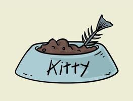 Cat Food Bowl vector