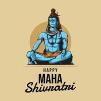 feliz plantilla de diseño de maha shivratri. festival maha shivaratri vector