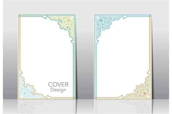 Arabic frame border cover design, islamic book cover