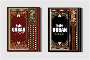 Quran Book Cover design, islamic arabic style ornamental design vector