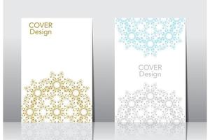 Arabic frame border cover design, islamic book cover vector