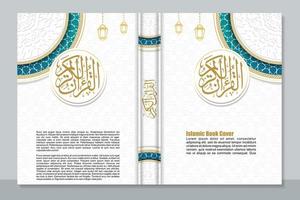 diseño de portada de libro de estilo árabe islámico vector