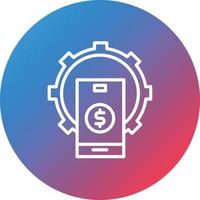 Gig Work Line Gradient Circle Background Icon vector