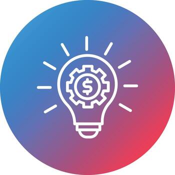 Concept Line Gradient Circle Background Icon vector