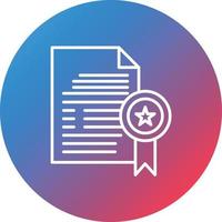 Patent Line Gradient Circle Background Icon vector