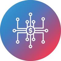 Digitalization Line Gradient Circle Background Icon vector
