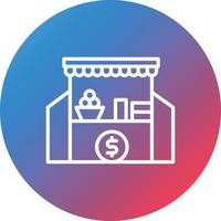 Free Market Line Gradient Circle Background Icon vector