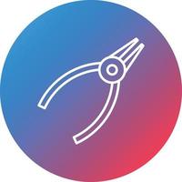 Pliers Line Gradient Circle Background Icon vector