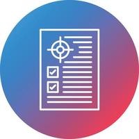Action Plan Line Gradient Circle Background Icon vector