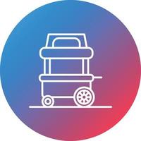 Food Cart Line Gradient Circle Background Icon vector