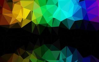 Dark Multicolor, Rainbow vector polygon abstract layout.