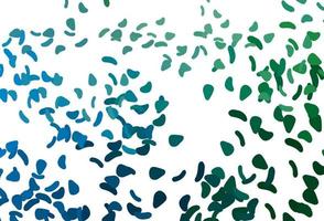Light Blue, Green vector pattern with chaotic shapes.