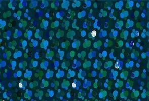 Fondo de vector azul claro, verde con formas de burbujas.