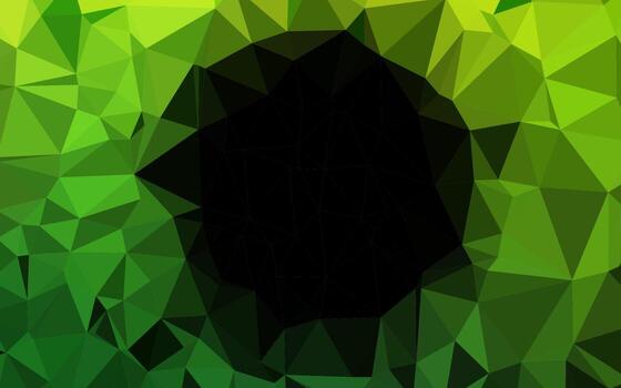 Light Green vector polygonal pattern.