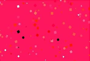 Light Red vector background with triangles, circles, cubes.