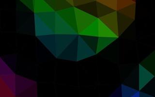 multicolor oscuro, arco iris vector polígono abstracto telón de fondo.