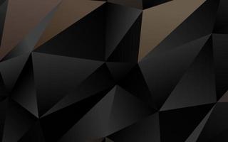 Dark Black vector polygonal pattern.