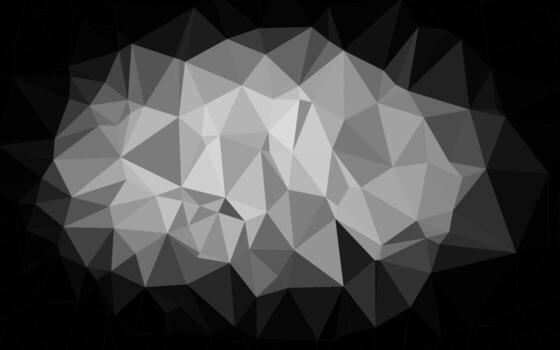 Light Silver, Gray vector shining triangular pattern.