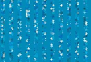 Light BLUE vector background with xmas snowflakes.