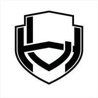 LH Logo monogram vintage design template vector