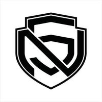 SN Logo monogram vintage design template vector